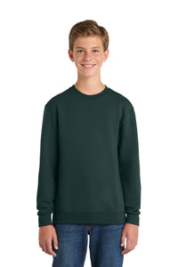 Port & Co Youth Core Fleece Crewneck Sweatshirt - Dark Green
