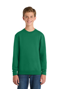 Port & Co Youth Core Fleece Crewneck Sweatshirt - Kelly