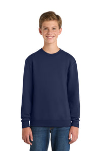 Port & Co Youth Core Fleece Crewneck Sweatshirt - Navy