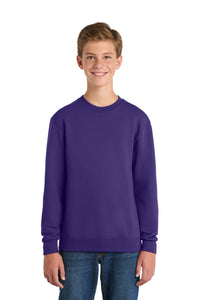 Port & Co Youth Core Fleece Crewneck Sweatshirt - Purple