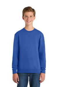 Port & Co Youth Core Fleece Crewneck Sweatshirt - Royal