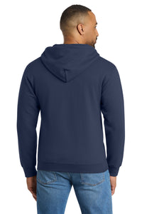 Port & Co Tall Essential Fleece Full-Zip Hooded Sweatshirt - Navy Back