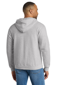 Port & Co Essential Fleece Full-Zip Hooded Sweatshirt - Ash Back