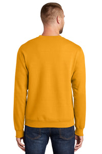 Port & Co Essential Fleece Crewneck Sweatshirt - Gold Back