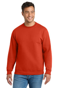 Port & Co Essential Fleece Crewneck Sweatshirt - Orange