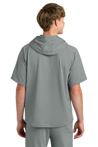 Richardson Charge Performance Fleece Short Sleeve Hoodie RA7200SSH - Grey Back