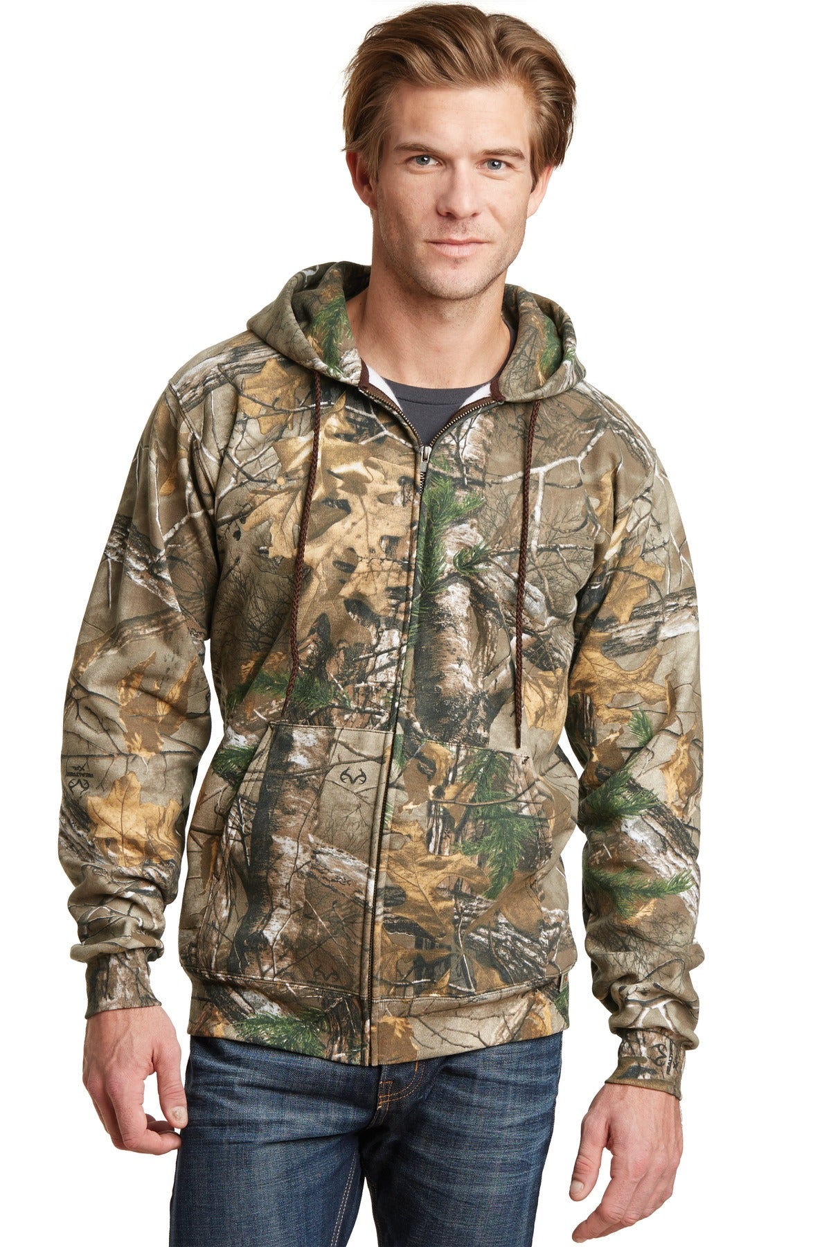 Russell Outdoors Realtree Full-Zip Hooded Sweatshirt - Realtree Xtra