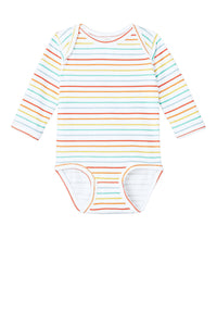 Rabbit Skins Infant Long Sleeve Jersey Bodysuit RS4421 - Rainbow Stripe
