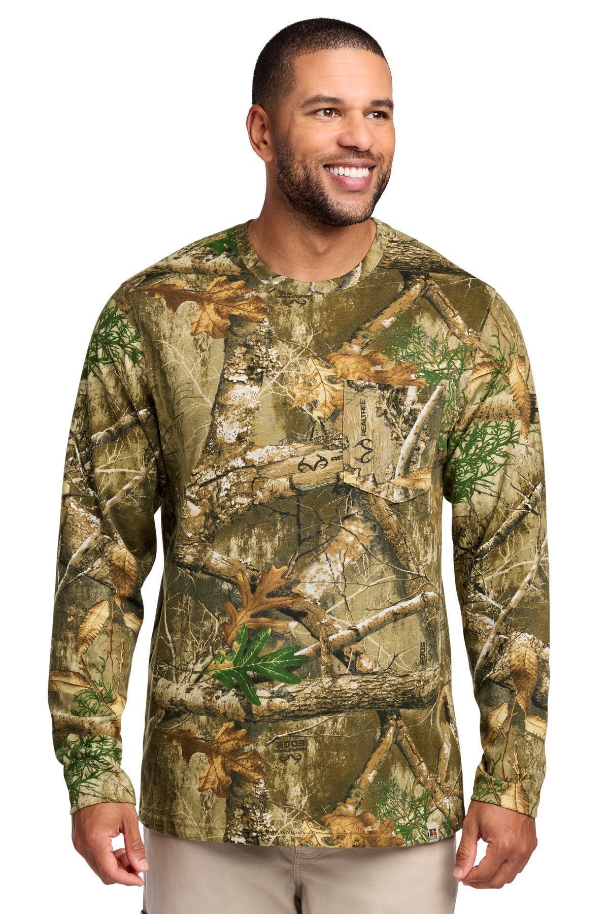 Russell Outdoors Realtree Long Sleeve Pocket Tee RU100LSP - Realtree Edge
