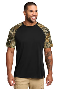 Russell Outdoors Realtree Colorblock Performance Tee RU151 - Black/ Realtree Edge