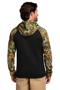 Russell Outdoors Realtree Performance Colorblock Pullover Hoodie RU451 - Black/ Realtree Edge Back
