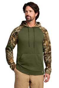 Russell Outdoors Realtree Performance Colorblock Pullover Hoodie RU451 - Olive Drab Green/ Realtree Edge