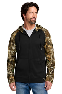 Russell Outdoors Realtree Performance Colorblock Full-Zip Hoodie RU452 - Black/ Realtree Edge