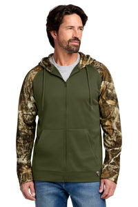 Russell Outdoors Realtree Performance Colorblock Full-Zip Hoodie RU452 - Olive Drab Green/ Realtree Edge