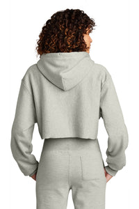 Champion   Women's Reverse Weave   Cropped Cut-Off Hooded Sweatshirt RW01W - Oxford Grey Back