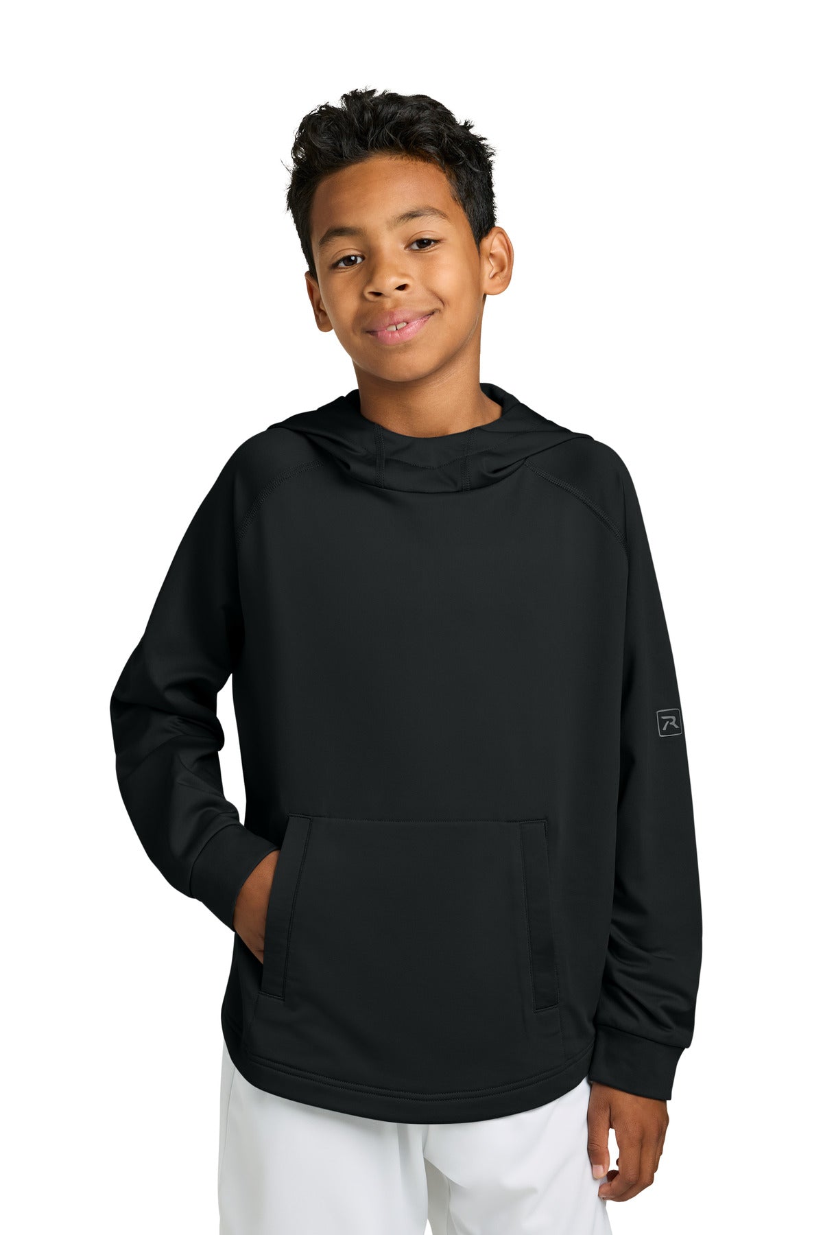 Richardson Youth Charge Performance Fleece Long Sleeve Hoodie RY7200LSH - Black