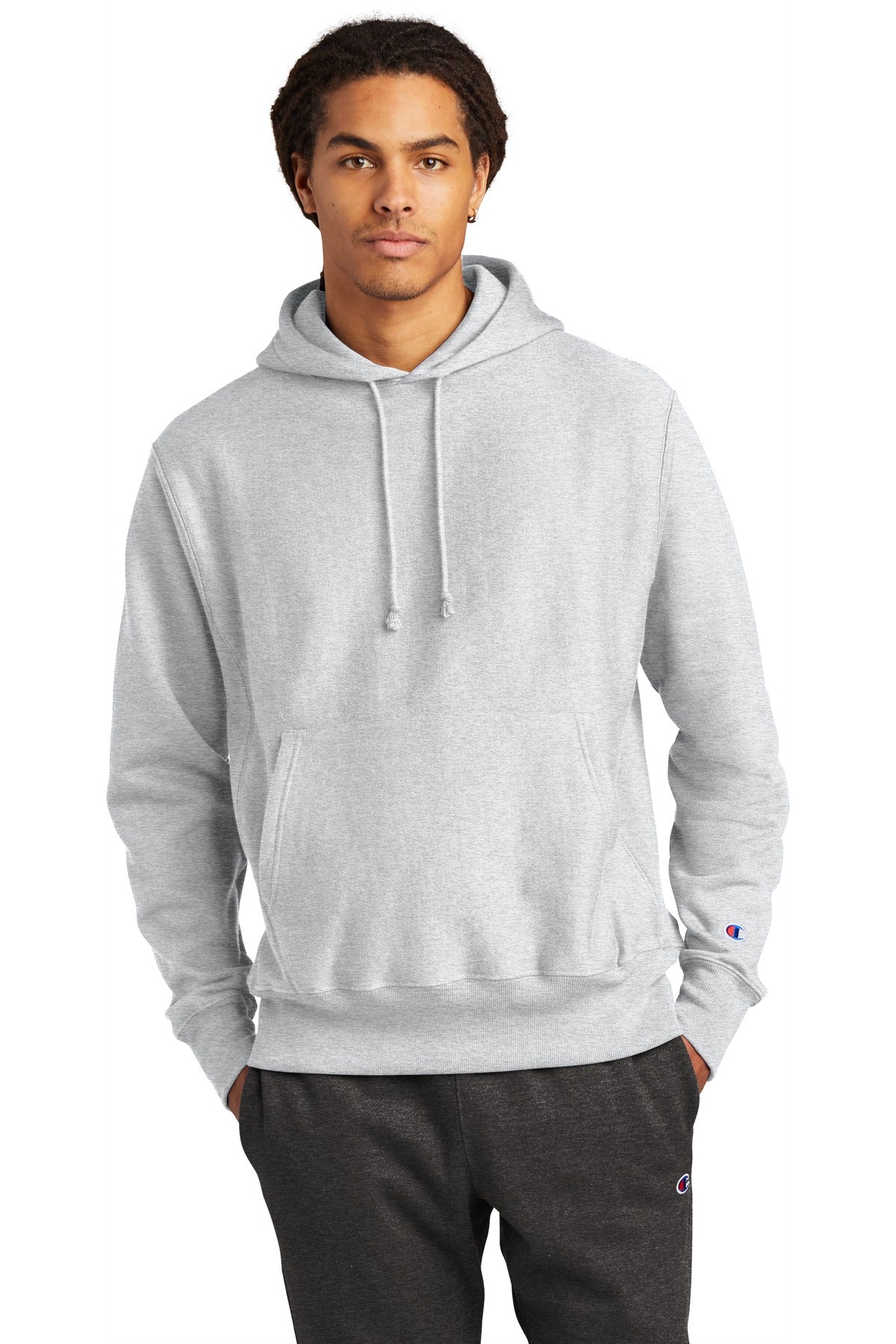 Champion   Reverse Weave   Hooded Sweatshirt S101 - Ash