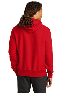 Champion   Reverse Weave   Hooded Sweatshirt S101 - Red Back