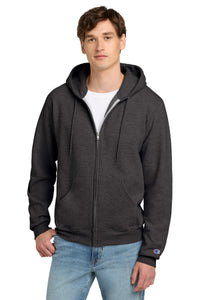 Champion Powerblend Full-Zip Hoodie - Charcoal Heather