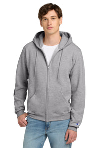 Champion Powerblend Full-Zip Hoodie - Light Steel