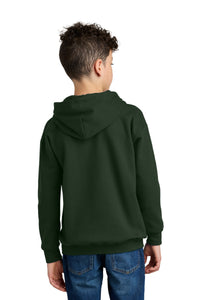 Gildan Youth Softstyle Midweight Fleece Hoodie SF500B - Forest Green Back