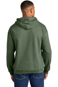 Gildan Softstyle Midweight Pullover Hooded Sweatshirt SF500 - Military Green Back