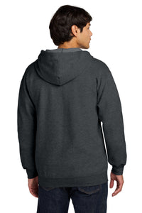 Gildan Softstyle Midweight Fleece Full-Zip Hooded Sweatshirt SF600 - Dark Heather Back