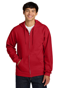 Gildan Softstyle Midweight Fleece Full-Zip Hooded Sweatshirt SF600 - Red