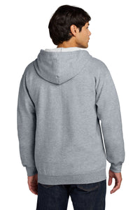 Gildan Softstyle Midweight Fleece Full-Zip Hooded Sweatshirt SF600 - Ring Spun Sport Grey Back