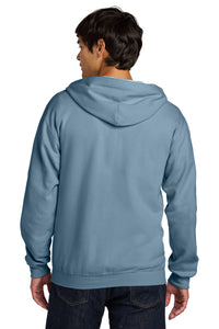 Gildan Softstyle Midweight Fleece Full-Zip Hooded Sweatshirt SF600 - Stone Blue Back
