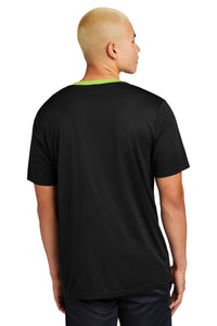 Sport-Tek Competitor United Crew ST100 - Black/ Lime Shock Back