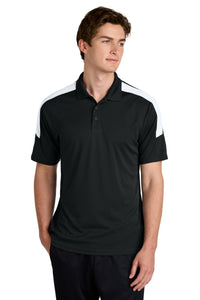 Sport-Tek Competitor United Polo ST104 - Black/ White