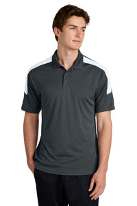 Sport-Tek Competitor United Polo ST104 - Iron Grey/ White