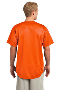 Sport-Tek PosiCharge Tough Mesh Full-Button Jersey - Deep Orange Back