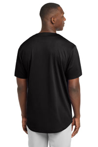 Sport-Tek PosiCharge Tough Mesh Full-Button Jersey - Black Back