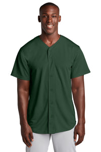 Sport-Tek PosiCharge Tough Mesh Full-Button Jersey - Forest Green