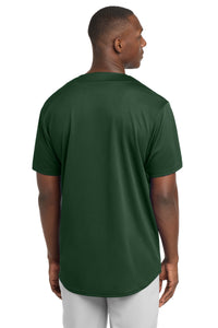 Sport-Tek PosiCharge Tough Mesh Full-Button Jersey - Forest Green Back