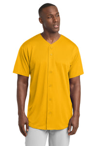 Sport-Tek PosiCharge Tough Mesh Full-Button Jersey - Gold