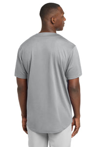 Sport-Tek PosiCharge Tough Mesh Full-Button Jersey - Silver Back