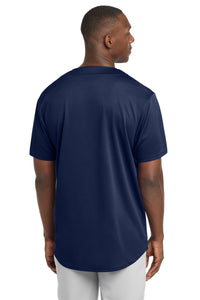 Sport-Tek PosiCharge Tough Mesh Full-Button Jersey - True Navy Back