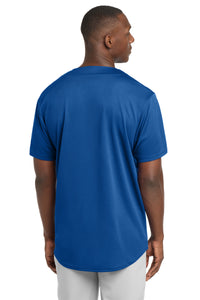 Sport-Tek PosiCharge Tough Mesh Full-Button Jersey - True Royal Back