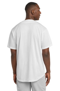 Sport-Tek PosiCharge Tough Mesh Full-Button Jersey - White Back