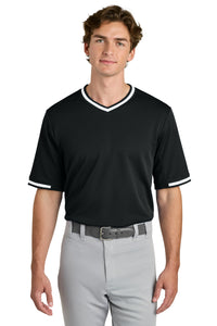 Sport-Tek Tough Mesh V-Neck Baseball Jersey ST221 - Black