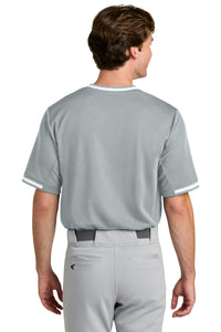 Sport-Tek Tough Mesh V-Neck Baseball Jersey ST221 - Silver Back