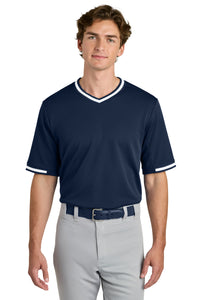 Sport-Tek Tough Mesh V-Neck Baseball Jersey ST221 - True Navy