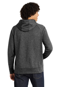 Sport-Tek PosiCharge Electric Heather Fleece Hooded Pullover - Grey-Black Electric Back