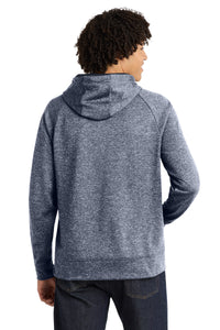 Sport-Tek PosiCharge Electric Heather Fleece Hooded Pullover - True Navy Electric Back