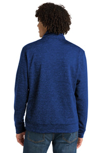 Sport-Tek PosiCharge Electric Heather Fleece 1/4-Zip Pullover - Dark Royal-Black Electric Back
