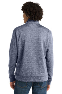Sport-Tek PosiCharge Electric Heather Fleece 1/4-Zip Pullover - True Navy Electric Back