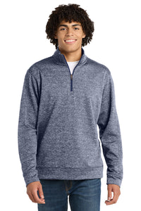 Sport-Tek PosiCharge Electric Heather Fleece 1/4-Zip Pullover - True Navy Electric